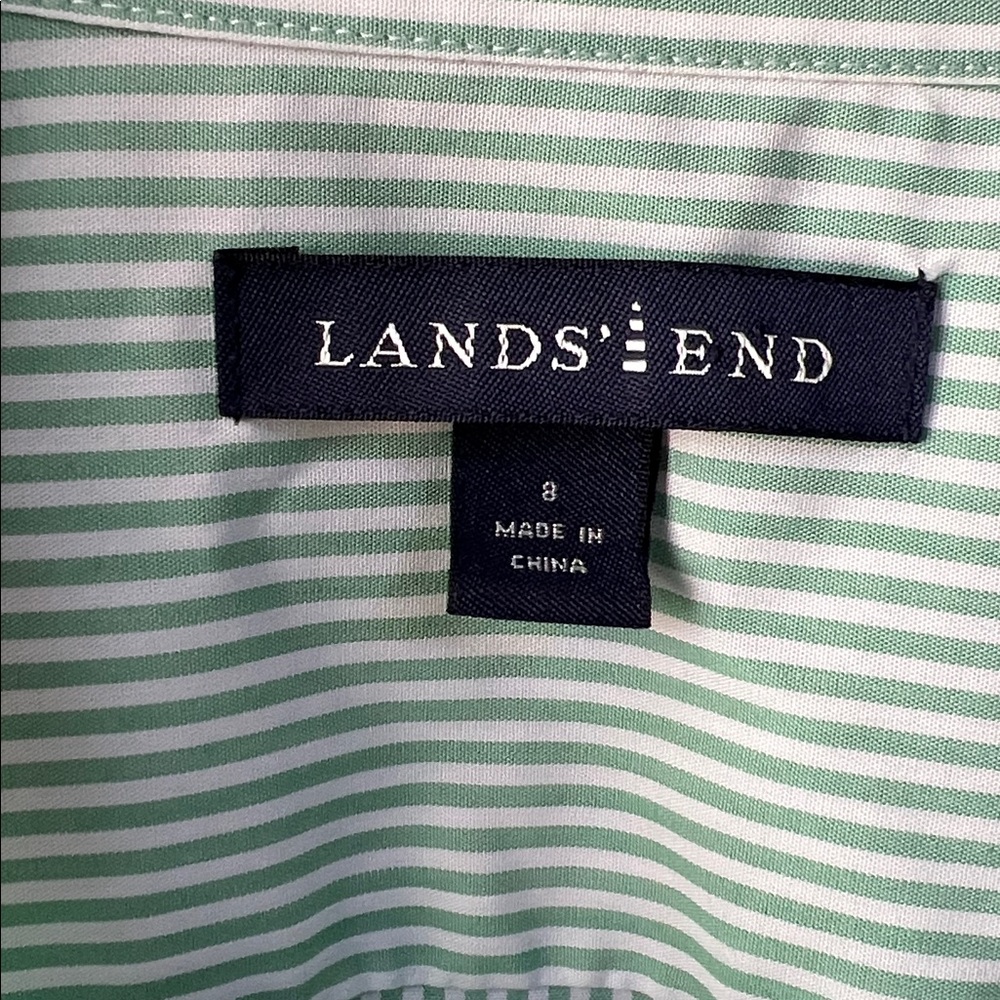 Land’s End No Iron Button Front Shirt - Picture 2 of 6